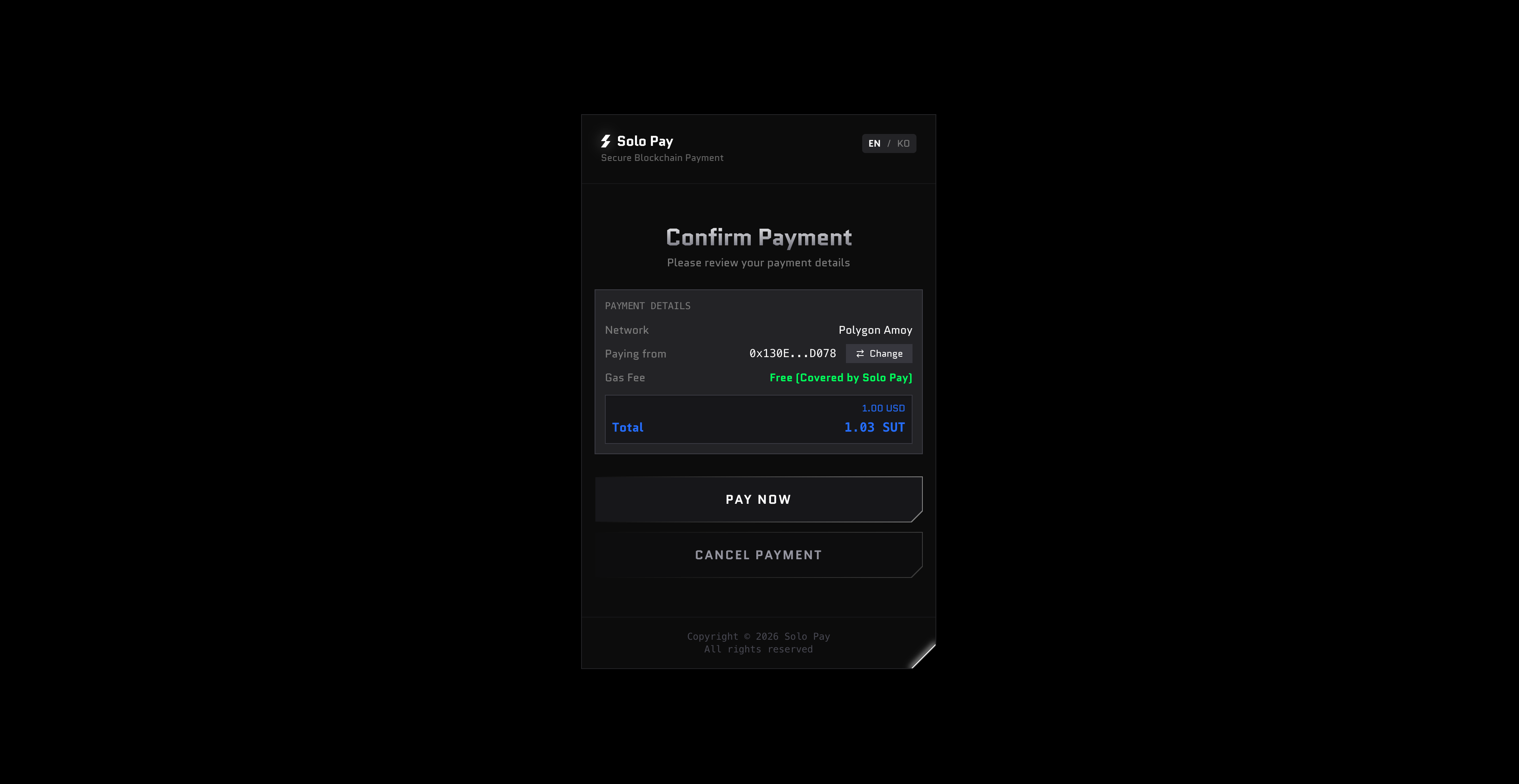 Review payment details